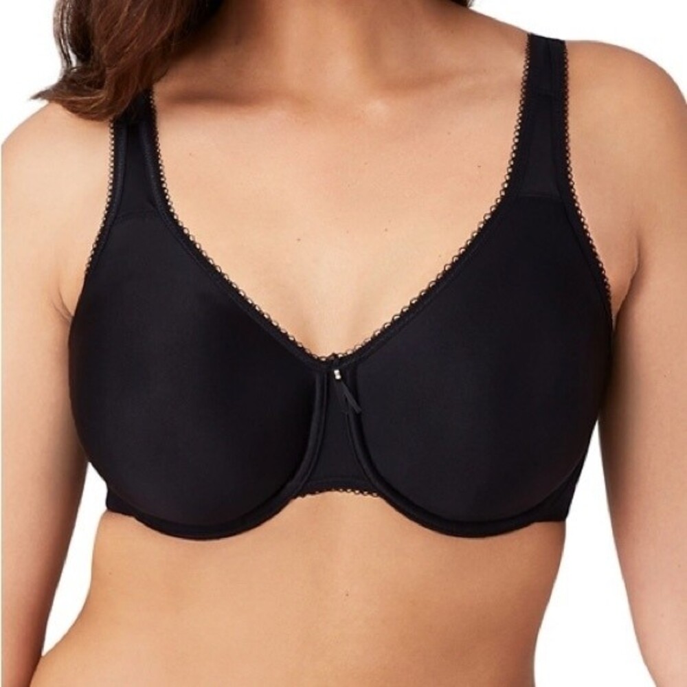 Wacoal Black Basic Beauty Full Figure Seamless Underwire 855192 Bra 34DD